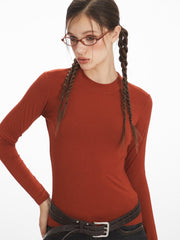 Vintage Rust Slim Fit Long Sleeve Tee