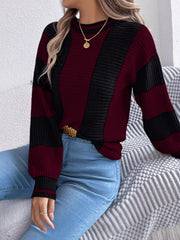 Vertical Stripe Knit Sweater - View 13 | TEVQA