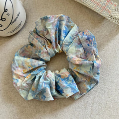 Oversized Watercolor Floral Scrunchie (5.9 Inch)
