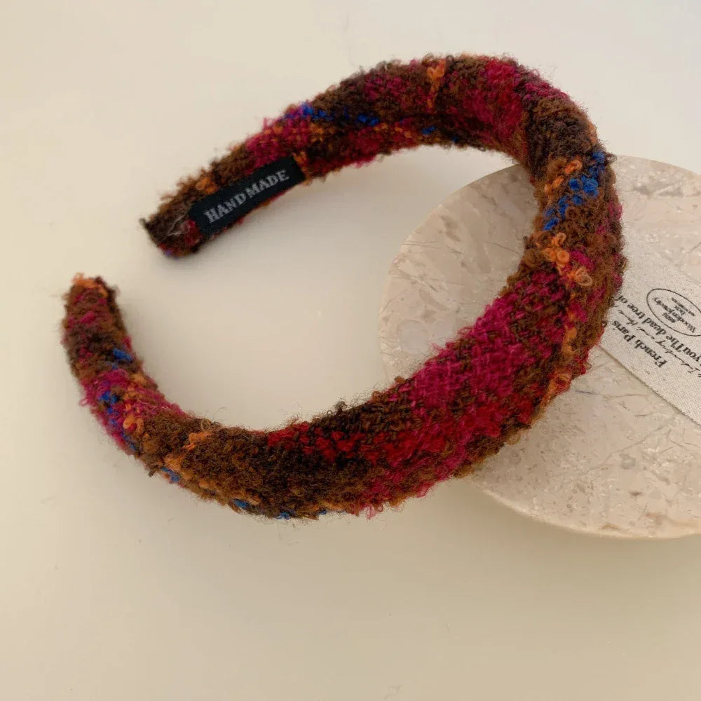 Bouclé Tweed Padded Headband - View 7 | TEVQA