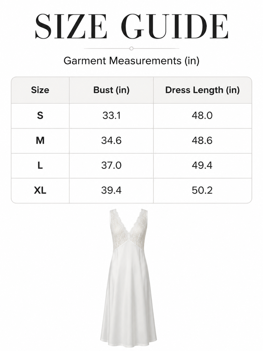 Long white satin nightgown with lace trim - View 8 | TEVQA