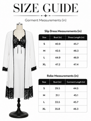 Women's Satin Pajama Set with Lace Trim - View 8 | TEVQA