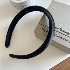 Classic Padded Satin Headband - 0.8 Inch Wide Elegant Hair Band