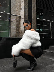 Aspen Luxe Cropped Faux Fur Jacket - View 6 | TEVQA