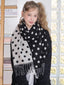Black White Polka Dot Reversible Oversized Scarf