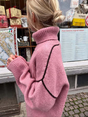 Scandi-Chic Pink High-Neck Sweater - TEVQA