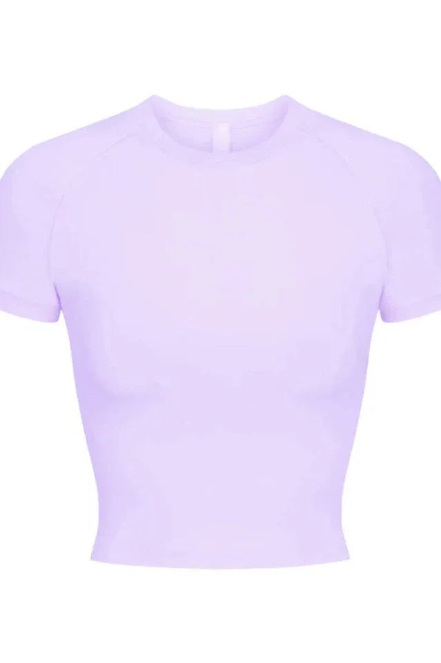 Cropped Raglan T-Shirt - View 11 | TEVQA