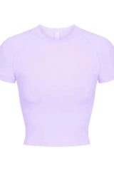 Cropped Raglan T-Shirt - View 11 | TEVQA