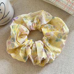 Oversized Watercolor Floral Scrunchie (5.9 Inch)