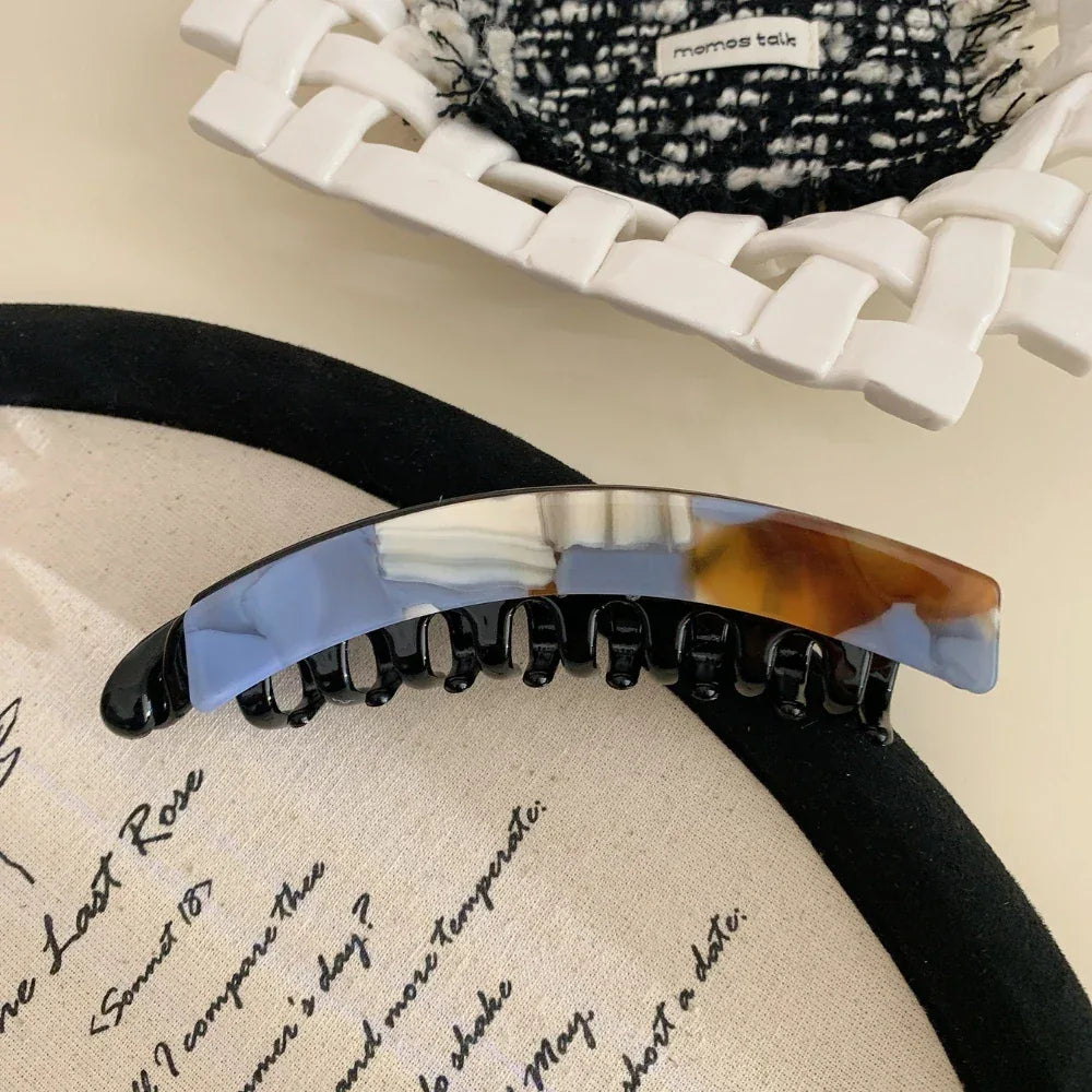 Large Acetate Banana Clip in various colors - View 7 | TEVQA