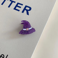 Cute Halloween Mini Hair Claw Clips - 1.6" Glitter Acrylic