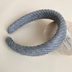 Padded Headband Collection - 1.2 Inch Grey & Black Winter Textures