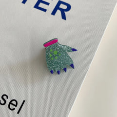 Cute Halloween Mini Hair Claw Clips - 1.6" Glitter Acrylic