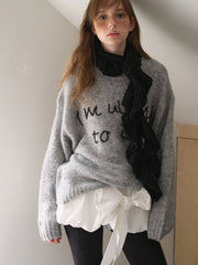 Y2K Vintage Style Ruffled Skinny Scarf