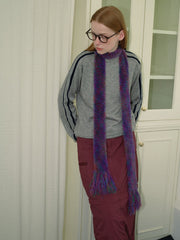 Y2K Soft Girl Pink Faux Mink Skinny Scarf