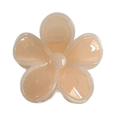 single peach-colored flower claw clip