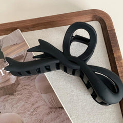 Large 4.6 Inch Matte Bow Hair Claw Clip - Lightweight Strong Hold - TEVQA