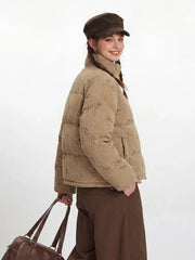 Convertible 2-in-1 Dog Print Puffer Jacket - TEVQA