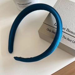 Classic Padded Satin Headband - 0.8 Inch Wide Elegant Hair Band