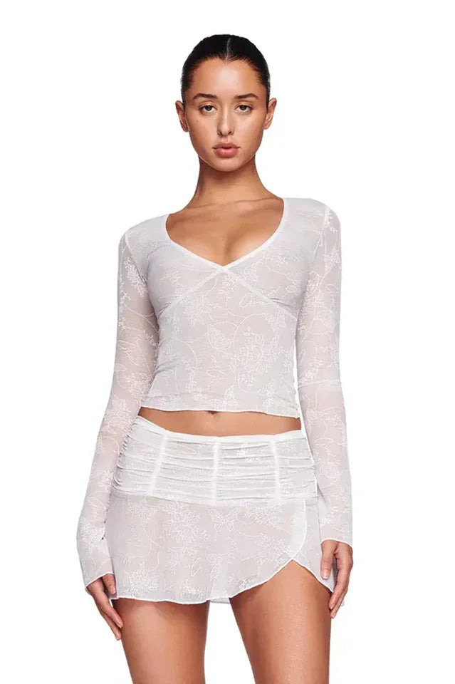 Yvette Top + Skirt Set - TEVQA