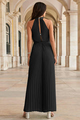 Pleated High Neck Jumpsuit | Dress In Beauty