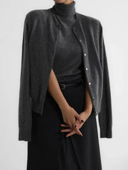 Classic knit vest and button cardigan ensemble - View 18 | TEVQA