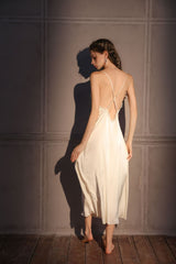 Moonlight French Lace Satin Nightgown