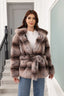 Faux fur coat with hood - View 7 | TEVQA