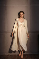 Moonlight French Lace Satin Nightgown