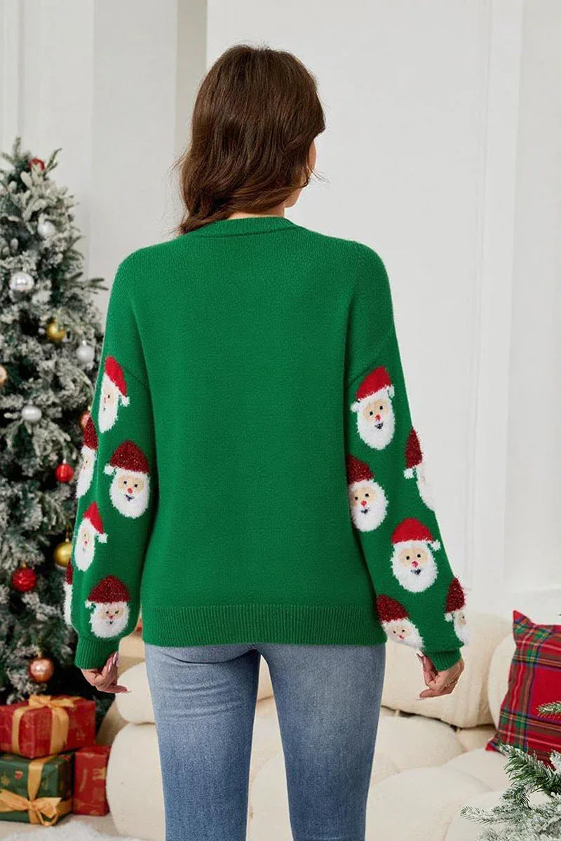 Santa Claus Knit Cardigan - View 17 | TEVQA
