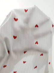 Coquette Red Heart Print Ribbed Pajama Set