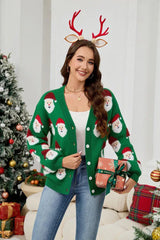 Santa Claus Knit Cardigan - View 14 | TEVQA