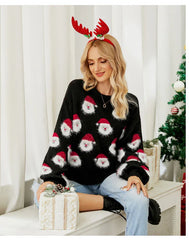Festive Glow Santa Claus Knit Sweater - View 6 | TEVQA