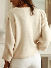Vintage Pointelle Knit Cardigan - TEVQA