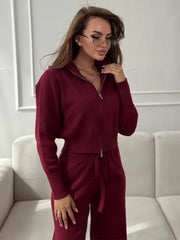 Elevated Double-Zip Knit Set - View 12 | TEVQA
