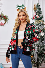 Winter Wonderland Button-Down Cardigan - TEVQA