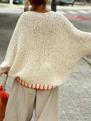 Boucle Star Knit Sweater - View 6 | TEVQA