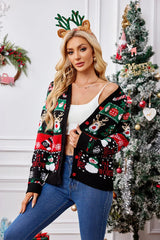Winter Wonderland Button-Down Cardigan - TEVQA