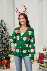 Santa Claus Knit Cardigan - View 12 | TEVQA
