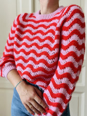 Vibrant Wavy Stripe Knit Sweater
