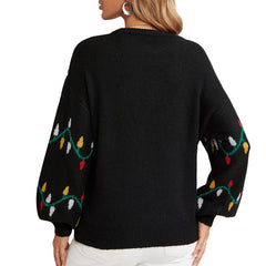Festive Holiday String Lights Knit Sweater