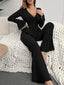 Ribbed Peplum Knit Lounge Set - View 21 | TEVQA
