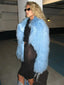 Mongolian Style Shaggy Faux Fur Jacket - View 9 | TEVQA