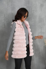 Tiered faux fur vest - View 6 | TEVQA