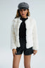 Blush Pink Faux Fox Fur Paneled Jacket - View 12 | TEVQA