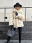 Cream tipped faux fur jacket - View 13 | TEVQA
