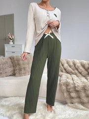 Ribbed lounge set with heart patch - View 24 | TEVQA