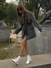 Heritage Houndstooth Wool Blend Coat - TEVQA