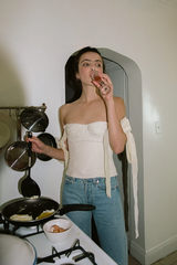 Lace Up White Tank Top - Dress In Beauty