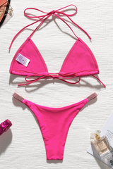 Bandage Rhinestone Bikini Set - Dress In Beauty